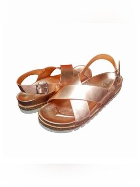 Women's J/Slides NYC Lee Sandals Rose Gold Size 9 NWOB